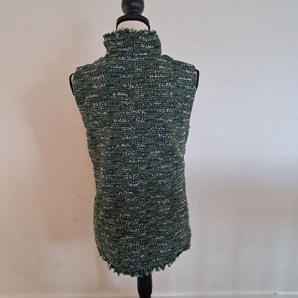 Ann Mashburn Top Women's Small S Multicolor Tweed Ana Fringe Designer Classic - Picture 4 of 9